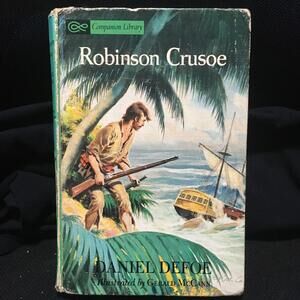 Robinson Crusoe by Daniel DeFoe Companion Library 1963 Vintage Hardcover Book